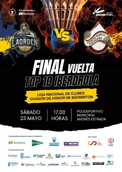 Cartel de FINAL VUELTA | TOP 10 IBERDROLA | Recre. IES La Orden  Vs  P.Padilla Cartagena